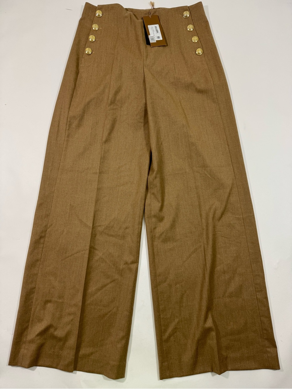 New Boss Tocalita 2 Wide Leg Trouser Pants Beige